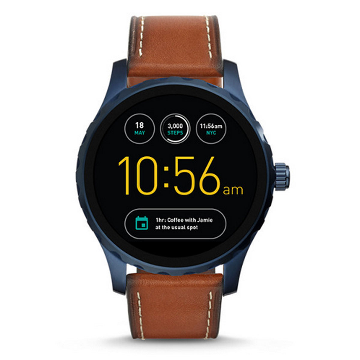 Gen 2 smartwatch Q Marshal brown leather, £229, Fossil